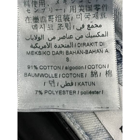 Guess Shorts Womens 28 Triangle Logo Jean Daisy Dukes Low Rise Acid Wash - Picture 8 of 9